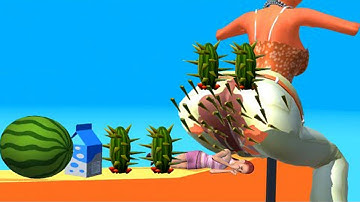 Squat & Squeeze 👩🏻‍🦰🍉 Gameplay All Levels iOS, Android