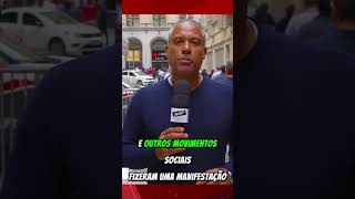 Manifestação contra privatização na Bolsa de Valores