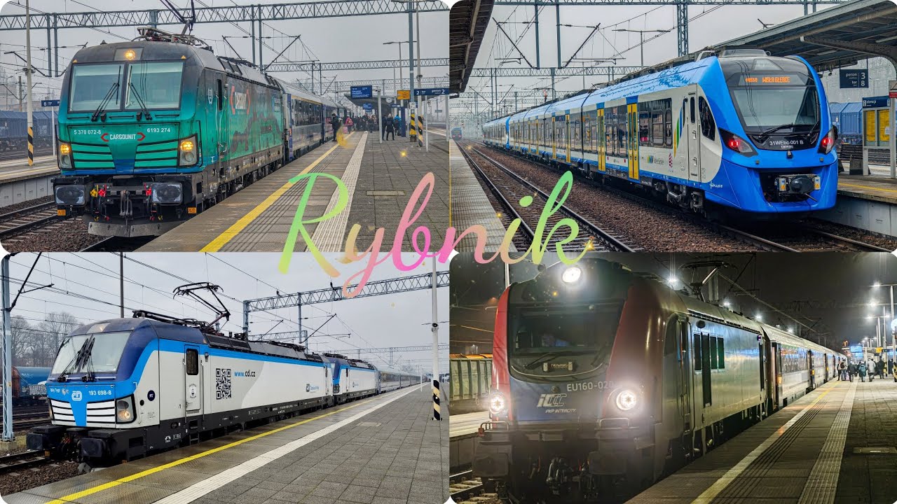 6193 274 z IC Sobieski, EU160-020 z IC Artus, KŚ Skoczek i inne Pociągi w Rybniku