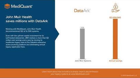 MediQuant - How Data Archival Saved John Muir Health over 2 Million Per Year with DataArk