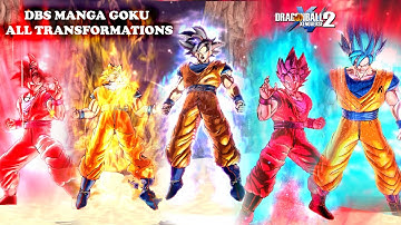 Goku DBS Manga All Transformations KK-SSJ-SKK-SSJ2-SSJ3-SSG-SSB-SSBK-SSBKX10-SSBKX20-UI-MUI - DBXV2