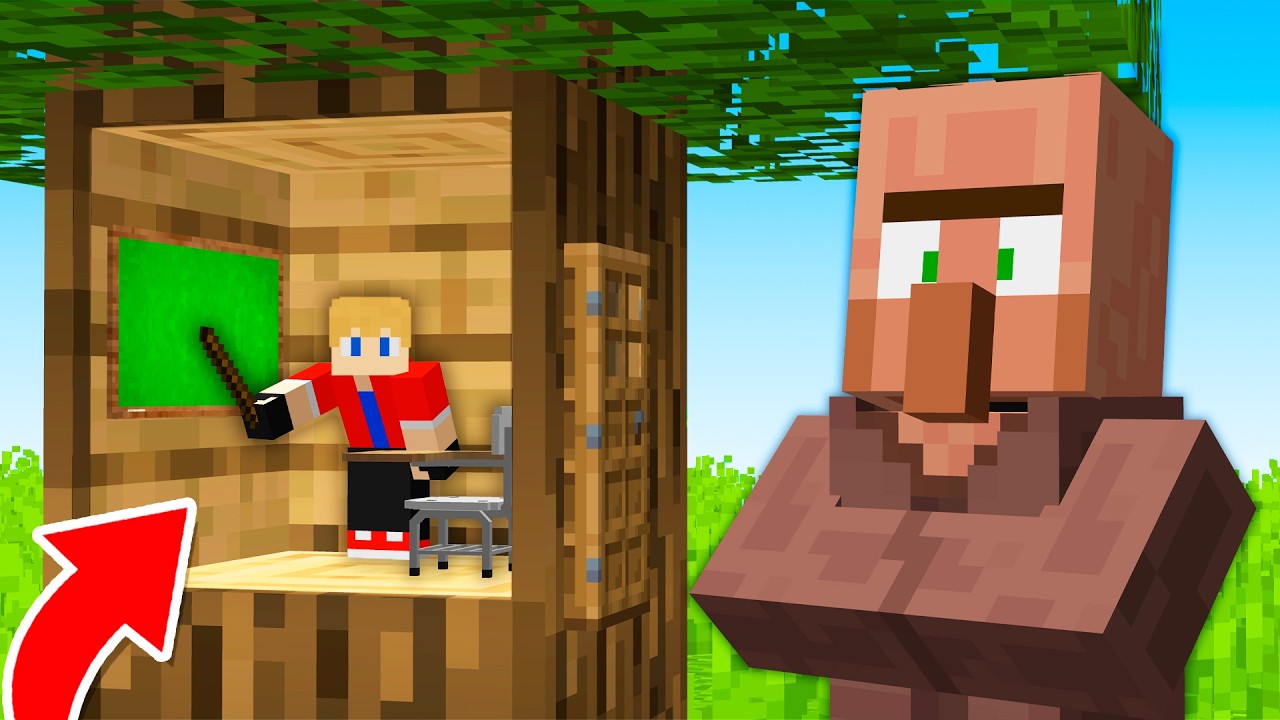 CRIEI uma ESCOLA SECRETA DENTRO DE UM BLOCO no Minecraft!