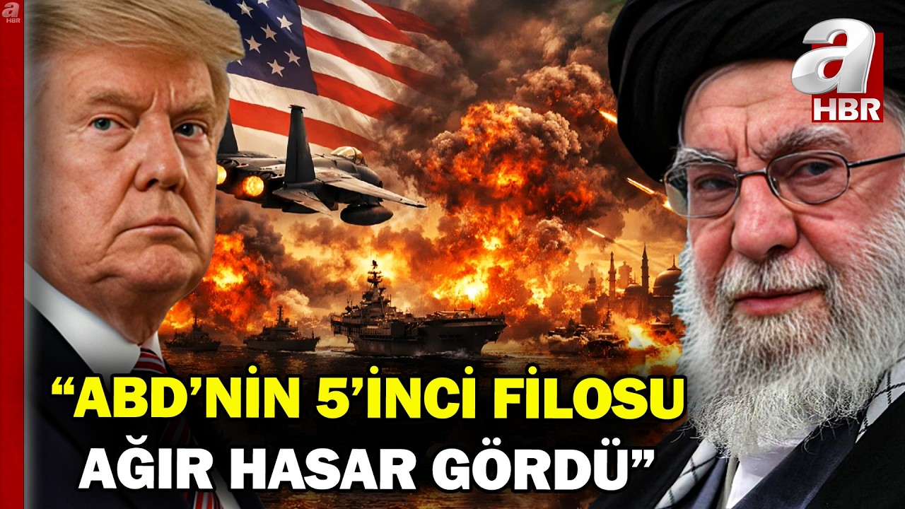 İran, ABD'nin Bahreyn'deki Üssünü Vurdu! ABD Basını Duyurdu: 5. Filo Ağır Hasar Aldı!  | A Haber