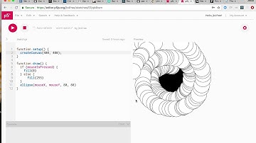 p5.js worm hole