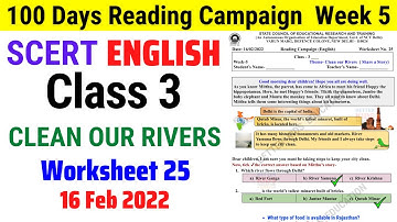 Class 3 Worksheet 25 English Week 5 (16/2/22) || Class 3 English Week 5 Activity sheet 25