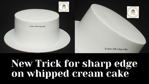 Get Perfect Sharp Edges On Cream Cake With Simple Tools| Tips &  Techniques Of Perfect Whipped Cream