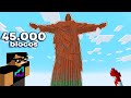 EU CONSTRUI O CRISTO DO MINECRAFT COM 45.000 BLOCOS