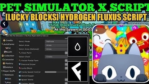[LUCKY BLOCKS] Pet Simulator X Script Pastebin Latest Version For Hydrogen Fluxus Mobile PC (Roblox)
