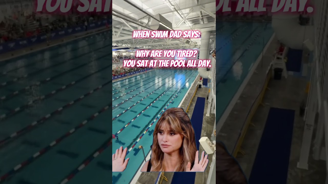 When swim dad calls it “relaxing” #swimmom #youthsports #momlife #swimming