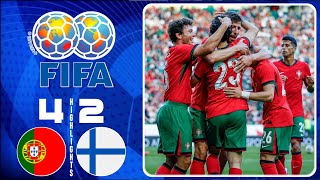 Portugal Finland 4-2 Highlights 2024 🔴 Bruno Fernandes, Ruben Dias, Diogo Jota, They're Party!!