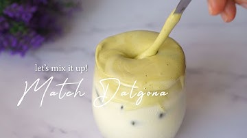 [ASMR] Dalgona Matcha Latte | How to Make Match Cream