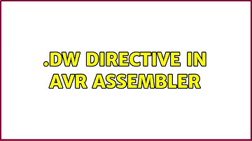 .dw directive in AVR assembler