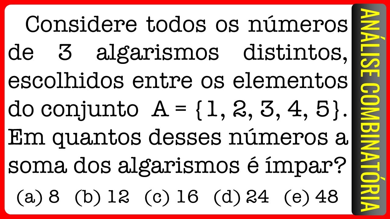 Considere Os Numeros 12 24 9 3 - FDPLEARN