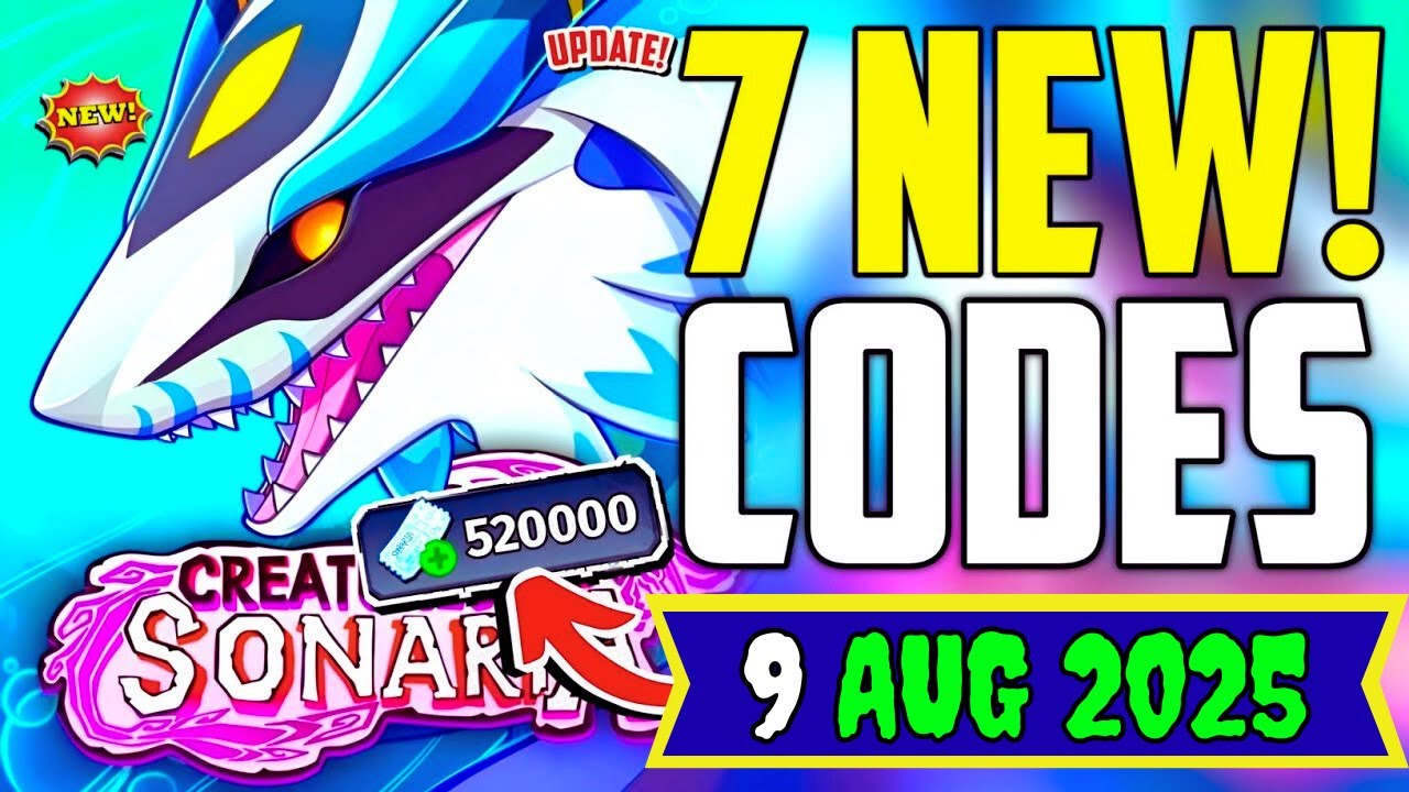 9 AUGUST!💥[CODES]⚠️ CREATURES OF SONARIA CODES IN 2025 | ROBLOX ...