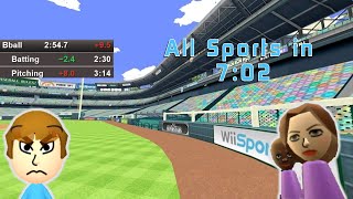 SUB 7 DENIED BY PITCHING! Wii Sports: All Sports in 7:02