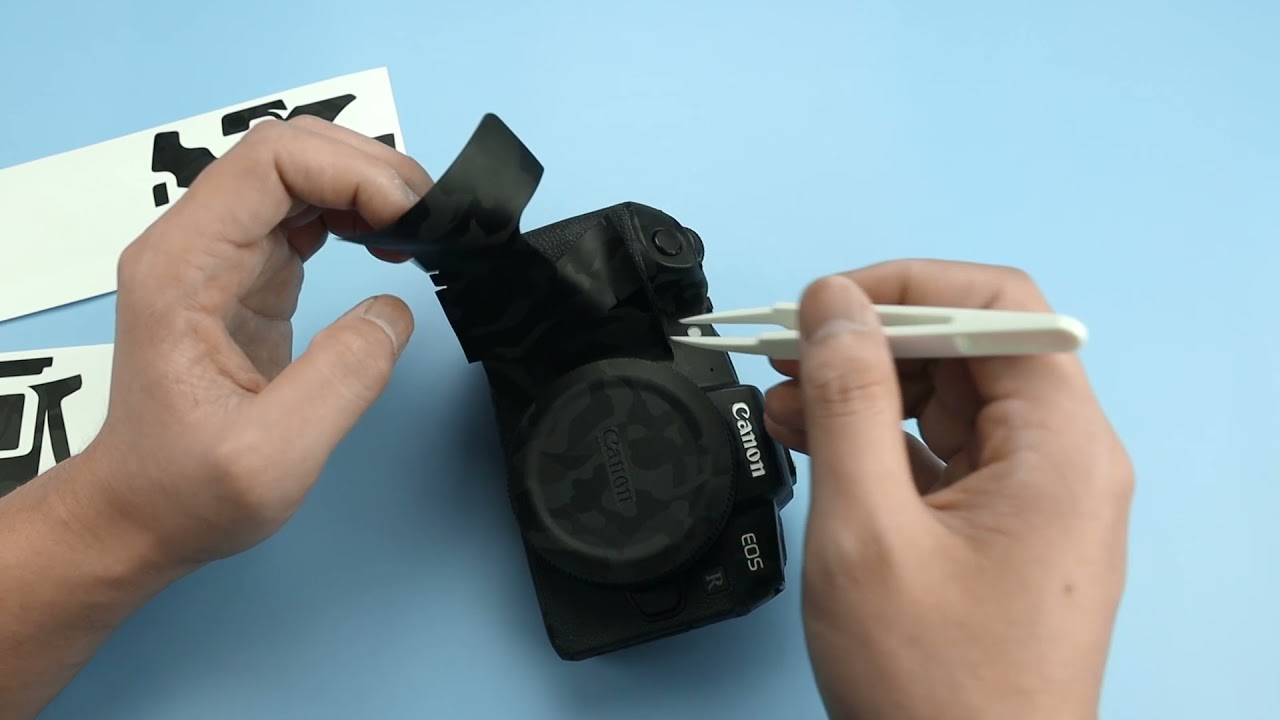 Film Protection Anti-rayures Pour Canon EOS R6 – Motif Camouflage Gris – Découpe Précise, Facile à Poser