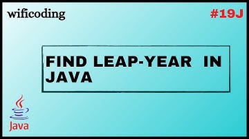 find leap year in java | leap year program in java | #19J