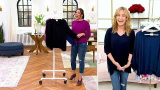 QVC पर लॉरी फेल्ट सॉफ्ट गॉज़ वोवन ब्लाउज़ screenshot 2