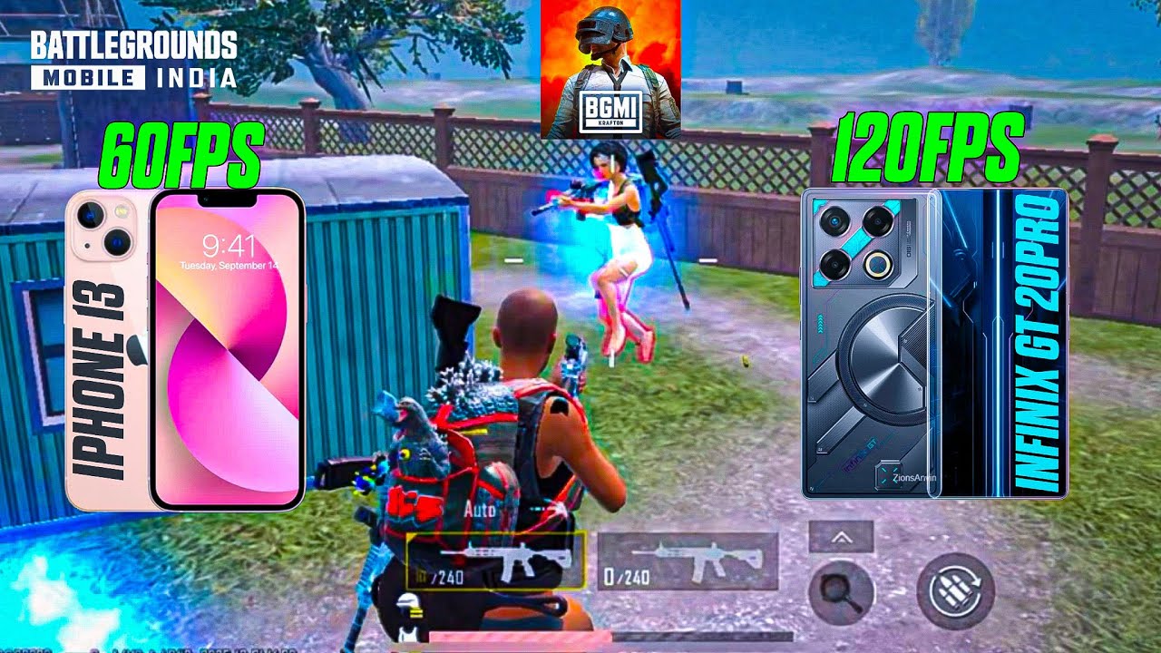 🔱iPhone 13 vs Infinix GT 20 Pro 🔥 BGMI TDM 1v1 Test | 60FPS✅ vs 120FPS |