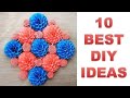 DIY. Simple Home Decor. Wall, Door Decoration. Цветы из бумаги. Paper Craft Ideas # 34