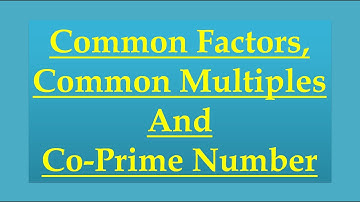 Common Factors, Common Multiples and Co-Prime Numbers For all classes and For all Boards.#maths#fun