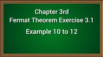 Fermat Theorem Exercise 3.1 Example 10 to 12 ( Ch 3 Number Theory ) B.A/B.Sc 1st year