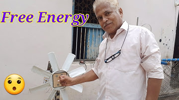 Rotate fan without Electricity and Wind Free Electricity Free Energy . Save Energy Store Electricity