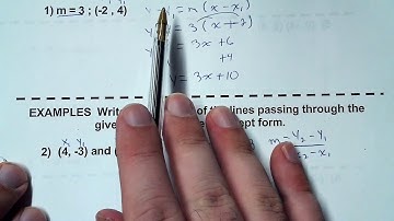 Point Slope form using 2 points Notes Part 1