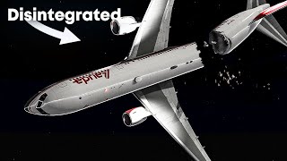 Boeing 767 Breaks Up in MidFlight | Disintegrating and Falling Apart Over Thailand
