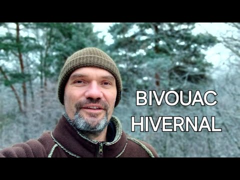 Solo bivouac: snow and Swedish log