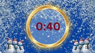 Snowman 1 Minute Countdown Timer #60secondcountdown #60secondtimer #1minutecountdown #1minutetimer