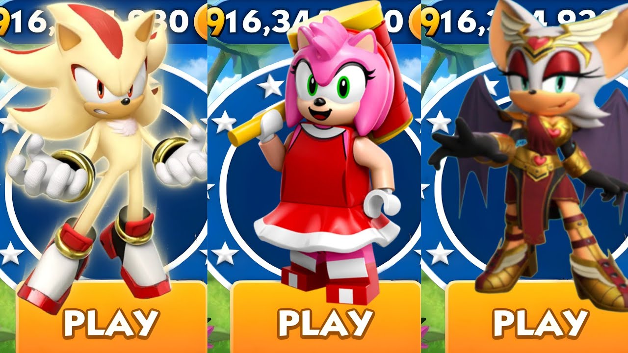 Sonic Dash - Super Shadow VS Lego Amy VS Valentine Rouge _ Movie Sonic ...