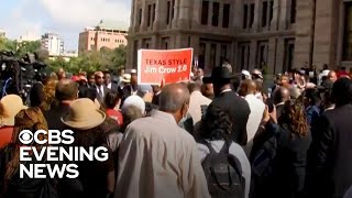 Hundreds of Black voters march in Texas over proposed voting restrictions