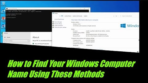 How to Find Your Windows Computer Name Using These Methods