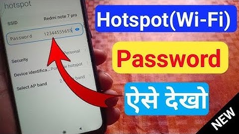 Hotspot ka password kaise pata kare || How to see hotspot password