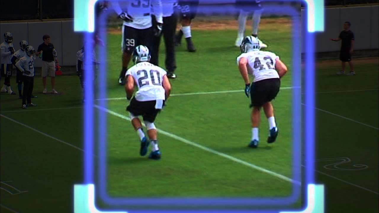 Carolina Panthers 45-degree downhill break: Defensive backs - YouTube