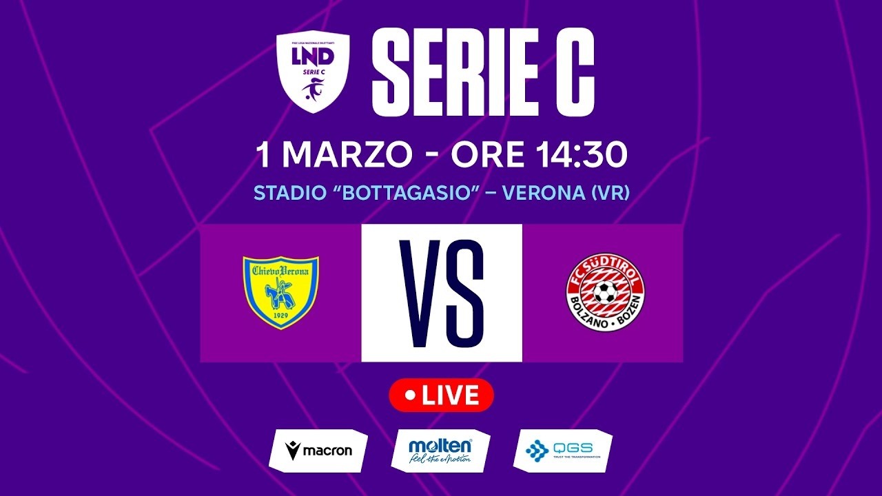 SERIE C FEMMINILE 2025-2026 | CHIEVOVERONA VS SUDTIROL | LIVE