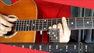 Video thumbnail of "Blueberry Faygo (Lil Mosey) Guitar Tutorial // Tab & Chords"