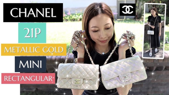 CHANEL 20B Iridescent Ivory Classic Flap Bag Lt Gold Hw *New