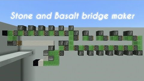 1 Wide Expandable Stone and Basalt bridge maker | Minecraft Bedrock