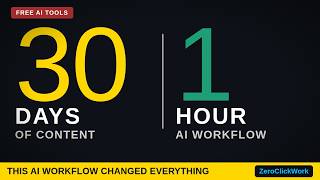 30 Days of Content in 1 Hour — This AI Workflow Changed Everything