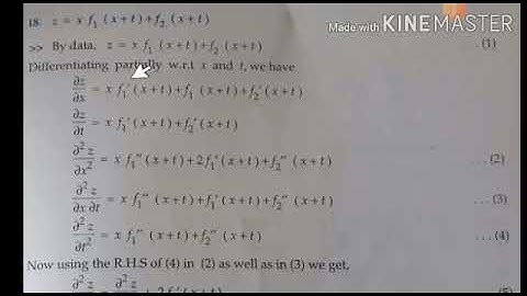 Formation of PDE by eliminating 2 arbitrary functions/18MAT21/Module 3