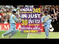 India 245 in 30 overs in 1999 tendulkar 85  ajay jadeja 88 brutally thrash zim  raining sixes