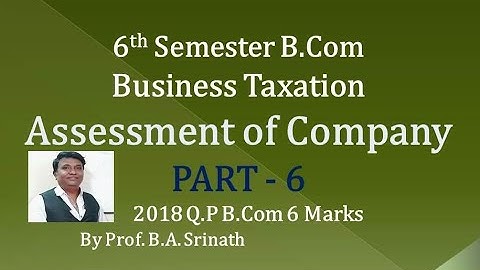Assessment of Companies in Kannada PART 6 - B.Com 2018 Question Paper 6 marks (By Srinath Sir)
