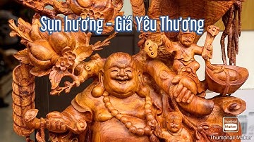 Tượng gỗ Di Lạc ngũ phúc - gỗ Hương ta - Tượng gỗ Nguyên Hồng