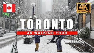 🇨🇦 Heavy Snow Storm in Toronto Walking Tour ❄️ Bloor Yorkville City Walk [ 4K HDR - 60 fps ] by 4K World Walks 21,340 views 2 months ago 1 hour, 3 minutes