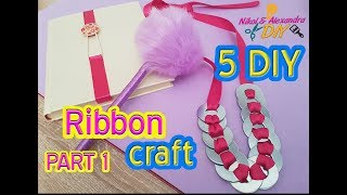5 DIY Ribbon projects / HOW TO! PART 1 crafts