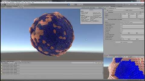 EcoPico HexSphere 160k Tiles Stress Test with Perlin noise (Unity 2020 DOTS)