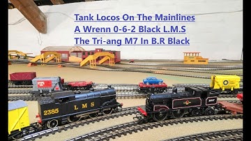 Fun Running Some Tank Locos On The Tri-ang Super 4 Layout. The Tri-ang R.754 M7 And A Wrenn 0-6-2