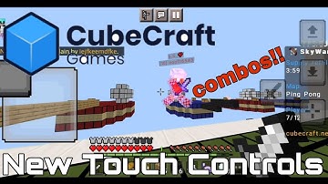 NEW TOUCH CONTROLS cubecraft solo skywars gameplay